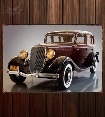 Металлическая табличка Ford V8 Deluxe Fordor Sedan (40-730)